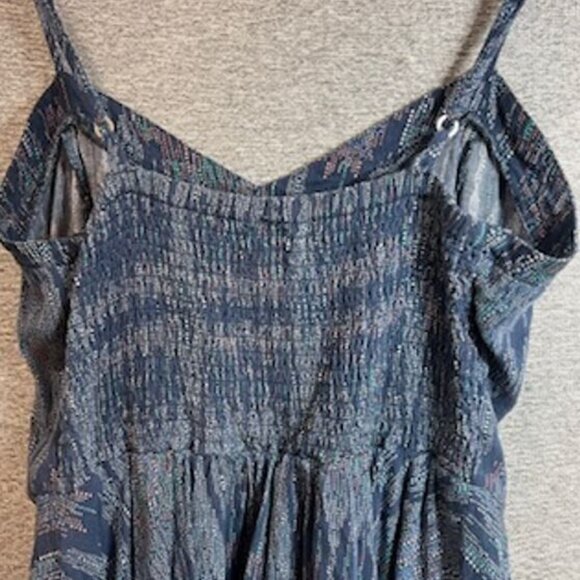 Aeropostale Womens Swing Mini Sundress Sz Small Blue Lightweight Boho Sleeveless - Picture 10 of 12